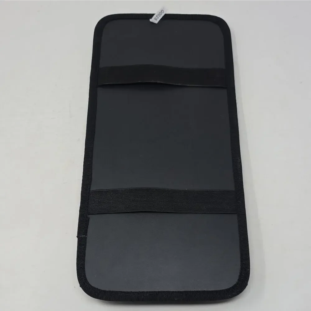Black Fold-Out ID & Badge Holder Document Wallet, Clear ID Window, Card Slots